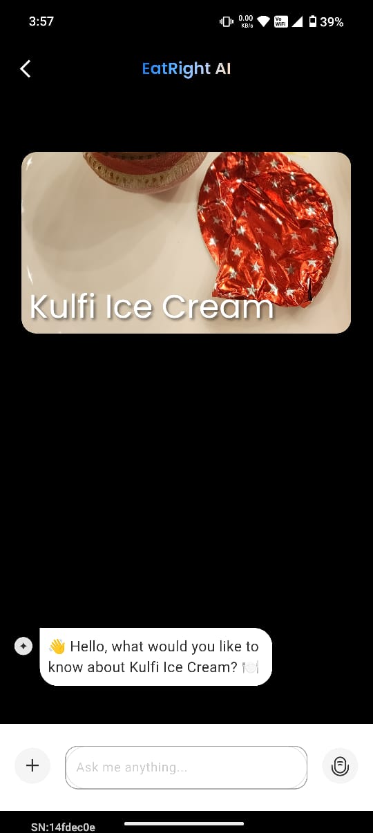 AI nutrition assistant chat interface for personalized guidance